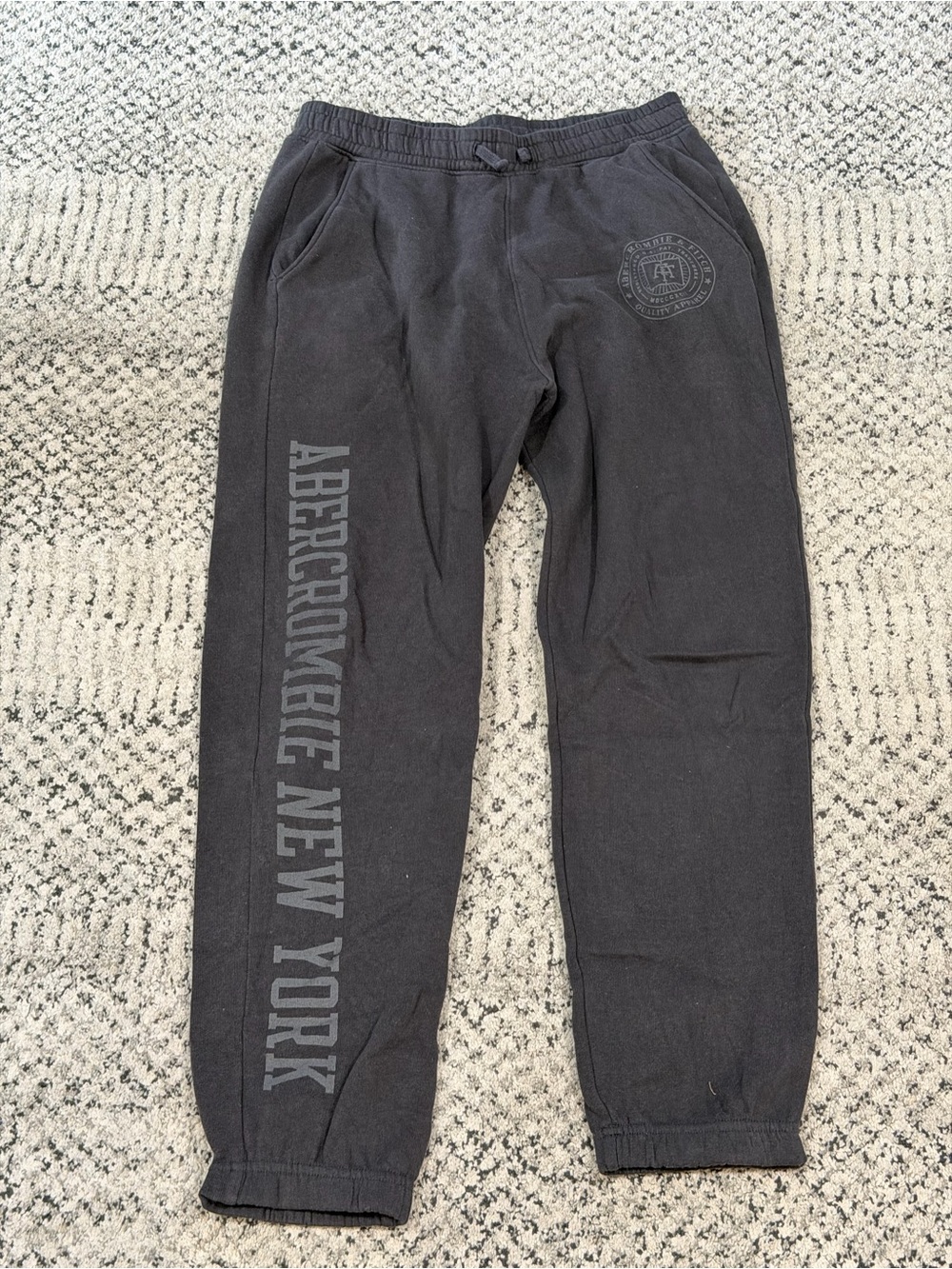 Abercrombie & Fitch Black Graphic Joggers